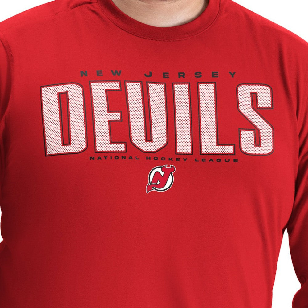 New Jersey Devils G-III Sports by Carl Banks Adaptive Mesh Effect Long Sleeve T-Shirt