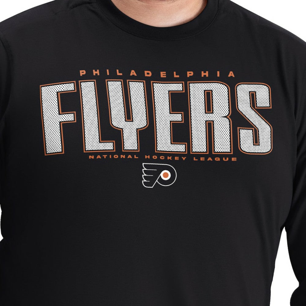 Philadelphia Flyers G-III Sports by Carl Banks Adaptive Mesh Effect Long Sleeve T-Shirt