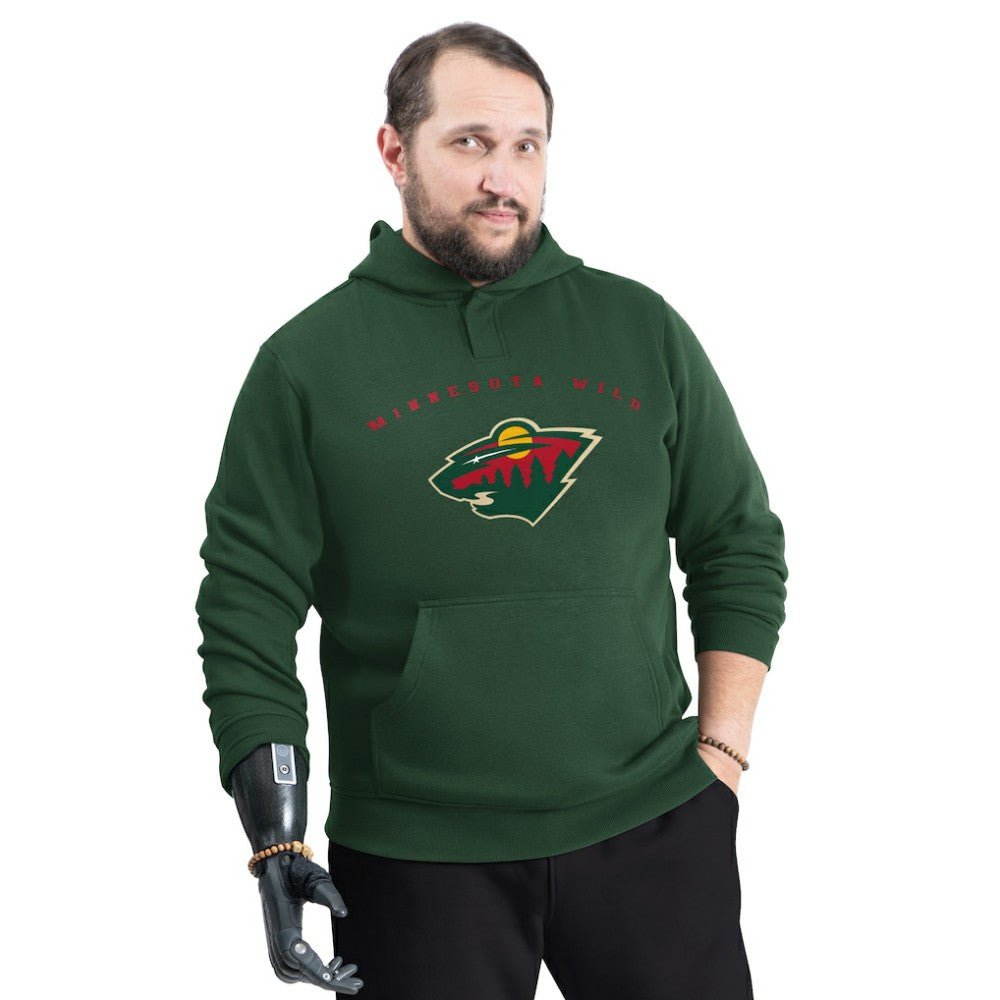 Minnesota Wild G-III Sports by Carl Banks Adaptive Classic Team Arc Fleece Hoodie
