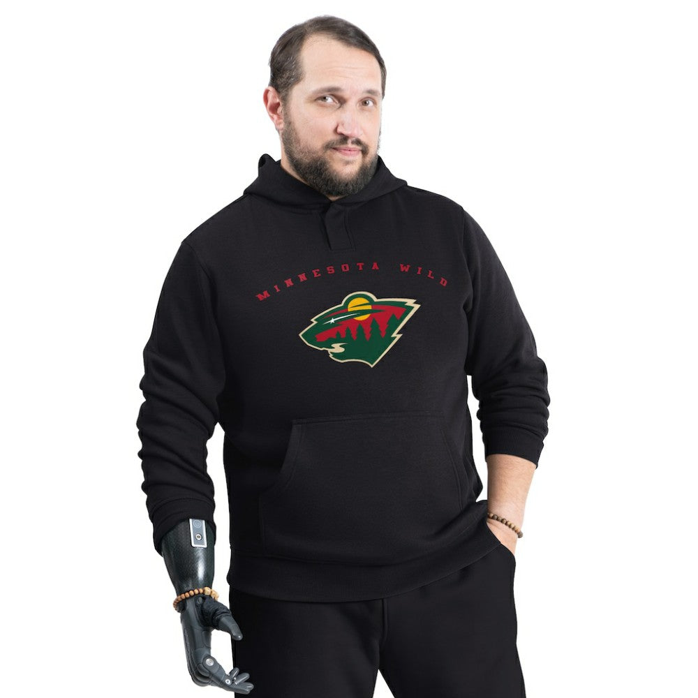 Minnesota Wild G-III Sports by Carl Banks Adaptive Classic Team Arc Fleece Hoodie
