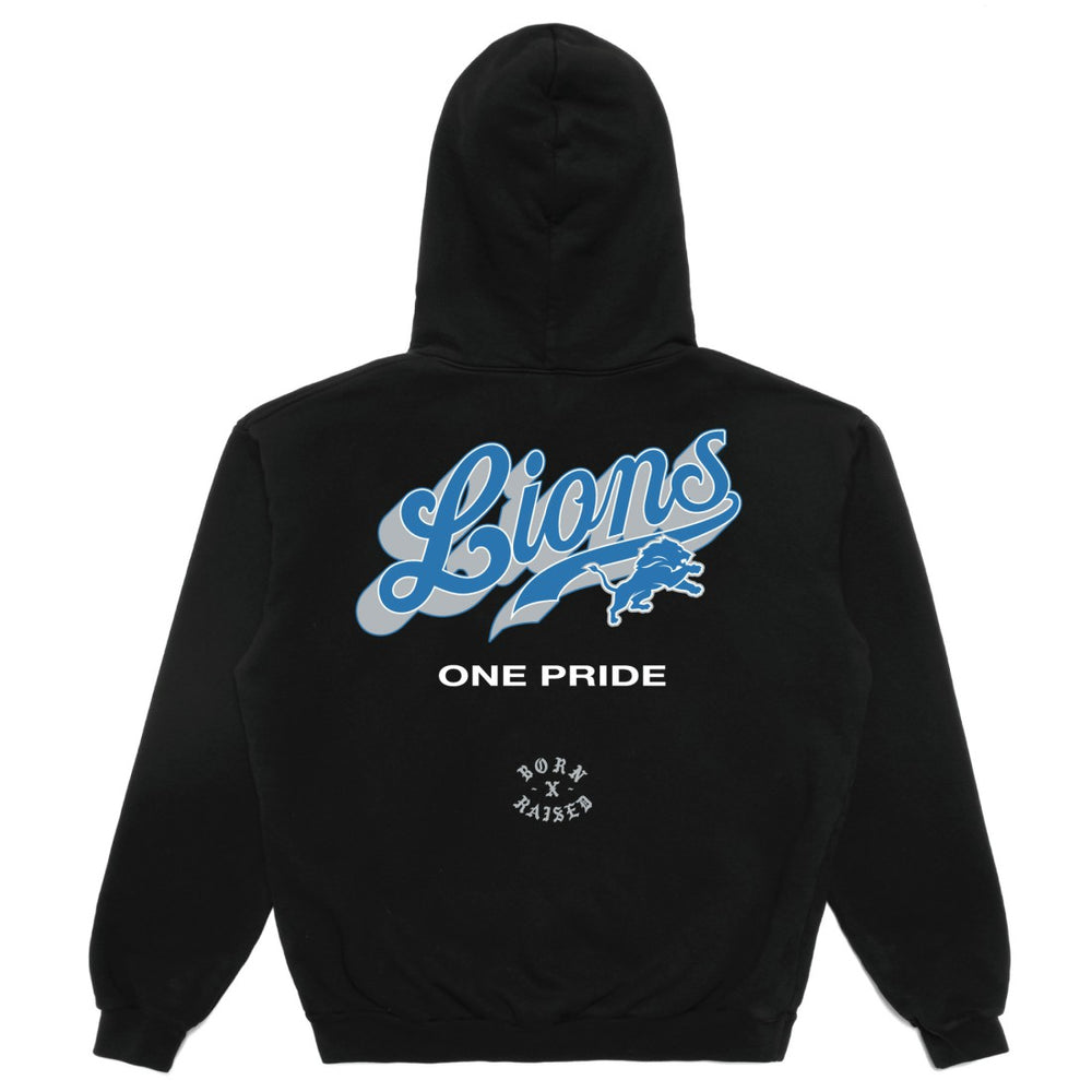 NFL Detroit Lions Born x Raised Unisex Pro Script Hoodie