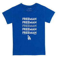 Freddie Freeman Los Angeles Dodgers Tiny Turnip Youth Stacked Graphic T-Shirt - Royal