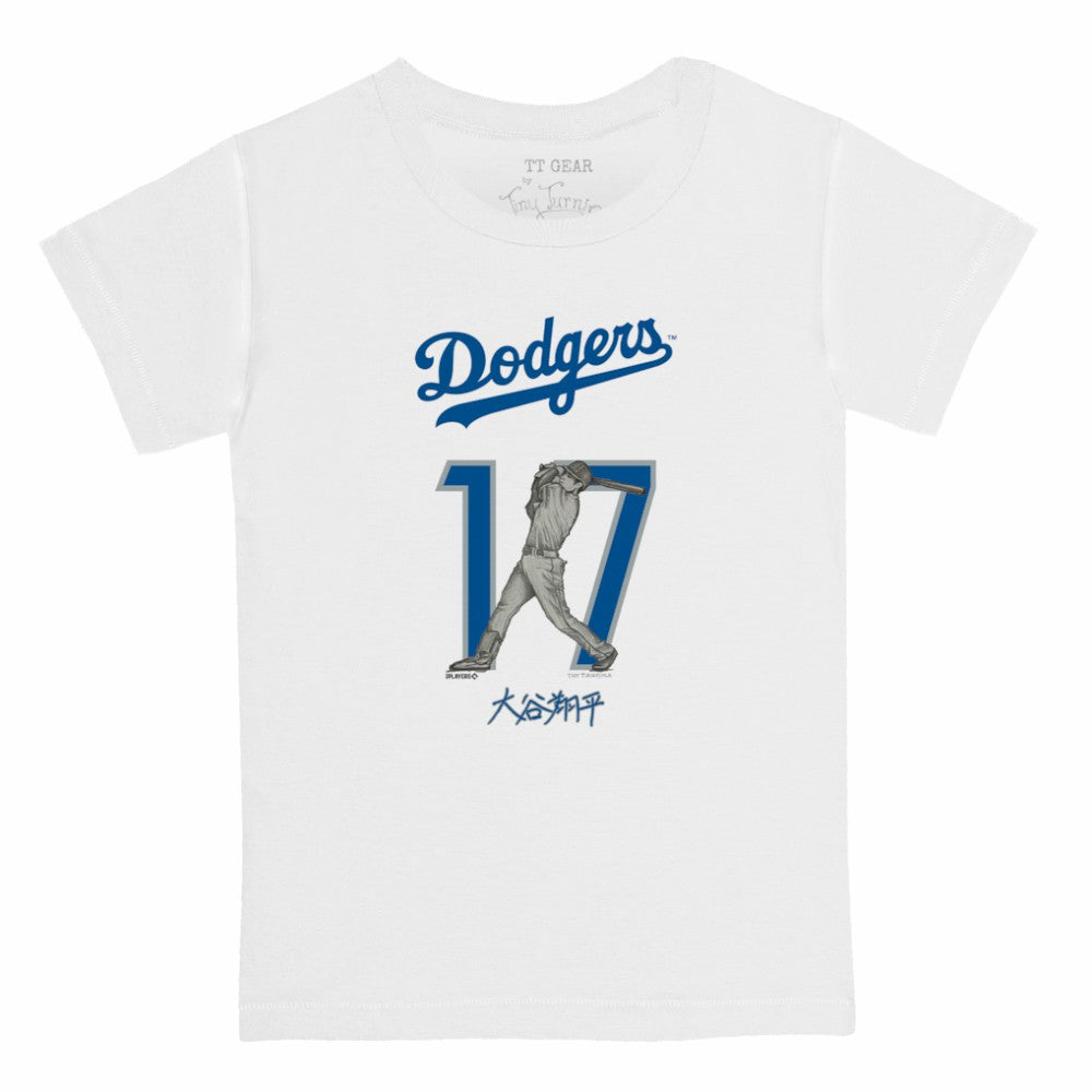 Shohei Ohtani Los Angeles Dodgers Tiny Turnip Youth Kanji Batting Graphic T-Shirt - White