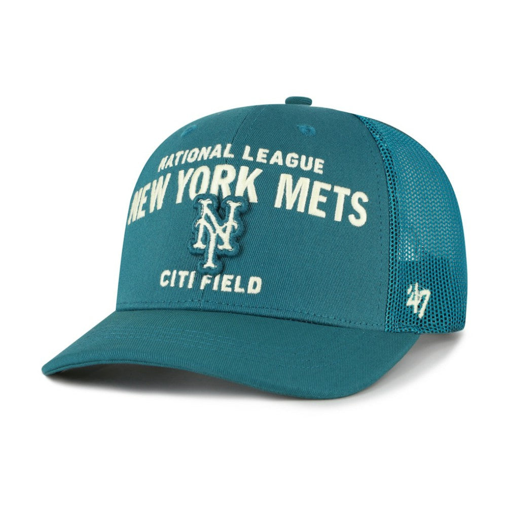 New York Mets Contemporary Hitch Adjustable Trucker Hat - Teal | 47 brand