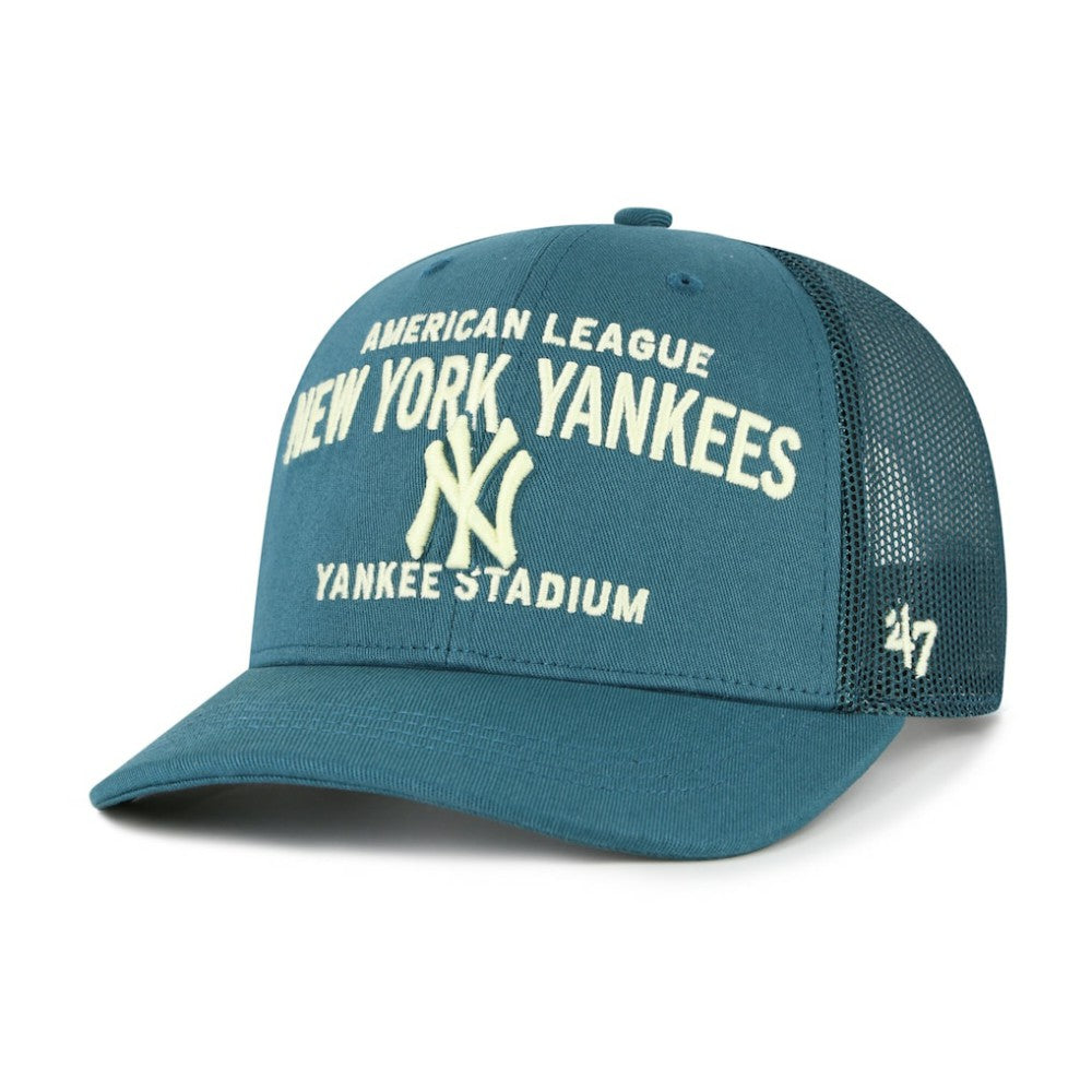 New York Yankees Contemporary Hitch Adjustable Trucker Hat - Teal | 47 brand