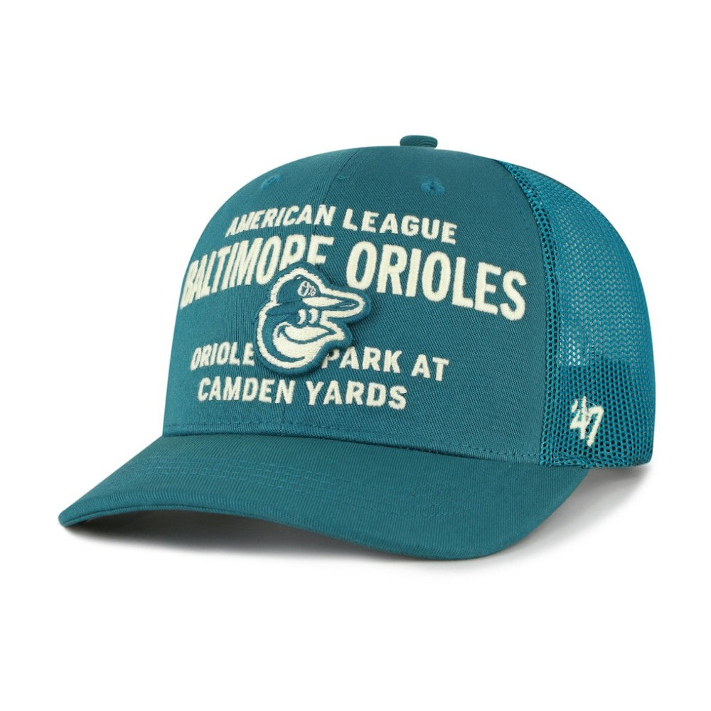 Baltimore Orioles Contemporary Hitch Adjustable Trucker Hat - Teal | 47 brand