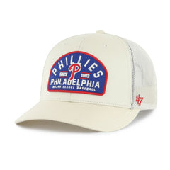 Philadelphia Phillies Leland Adjustable Trucker Hat - Cream | 47 brand