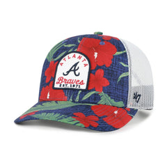 Atlanta Braves Beachside Adjustable Trucker Hat - Navy | 47 brand