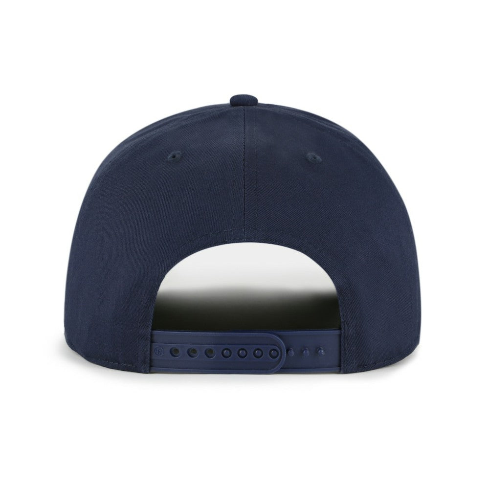 Boston Red Sox Cooperstown Break Wood Suede Hitch Adjustable Hat - Navy/Brown | 47 brand