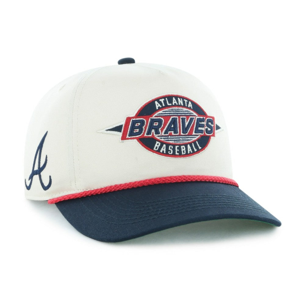 Atlanta Braves Frame Out Hitch Adjustable Hat - Natural | 47 brand