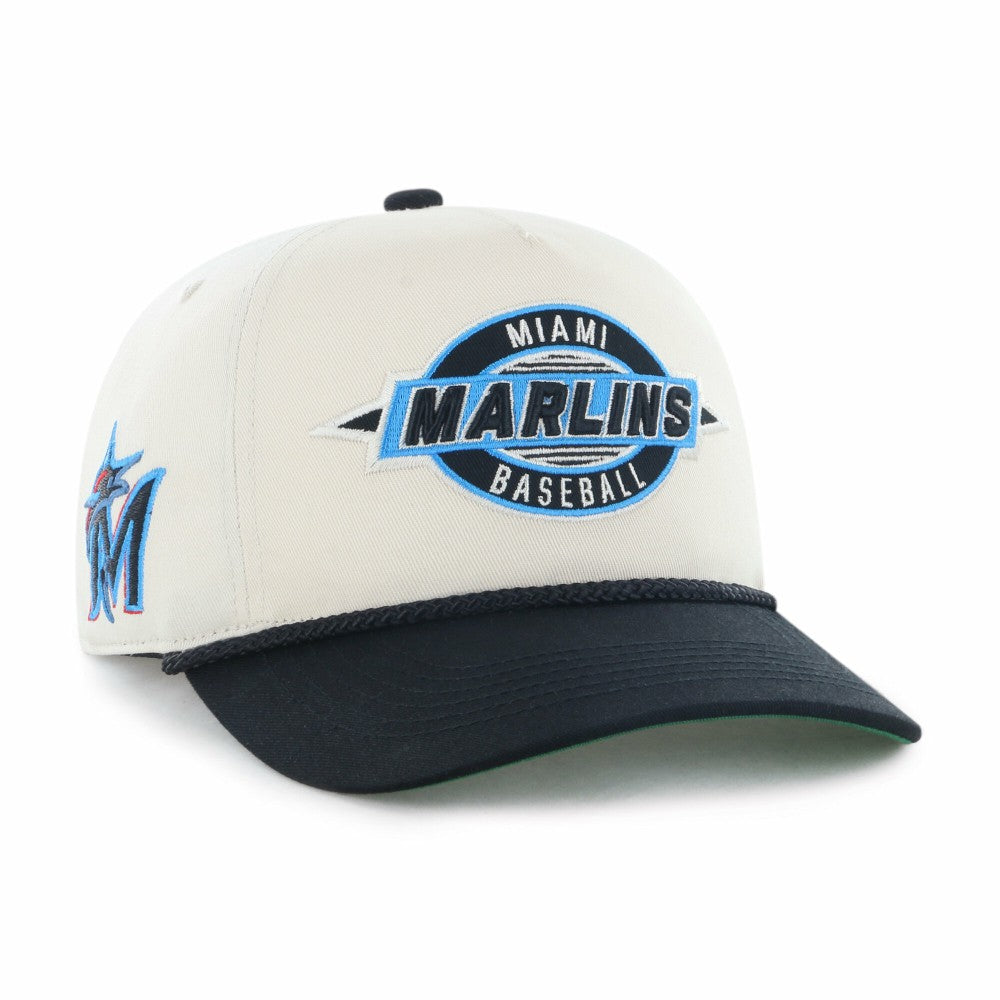 Miami Marlins Frame Out Hitch Adjustable Hat - Natural | 47 brand