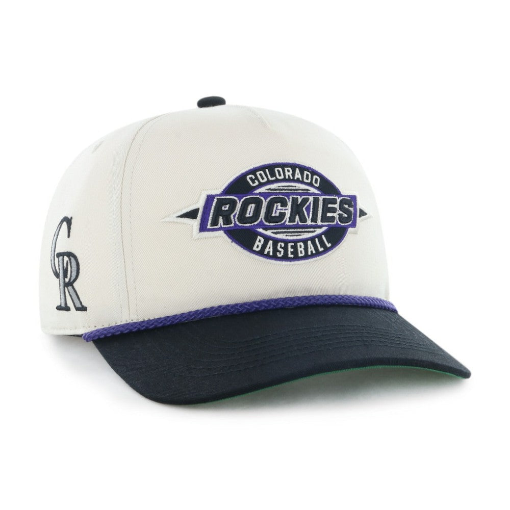 Colorado Rockies Frame Out Hitch Adjustable Hat - Natural/Black | 47 brand