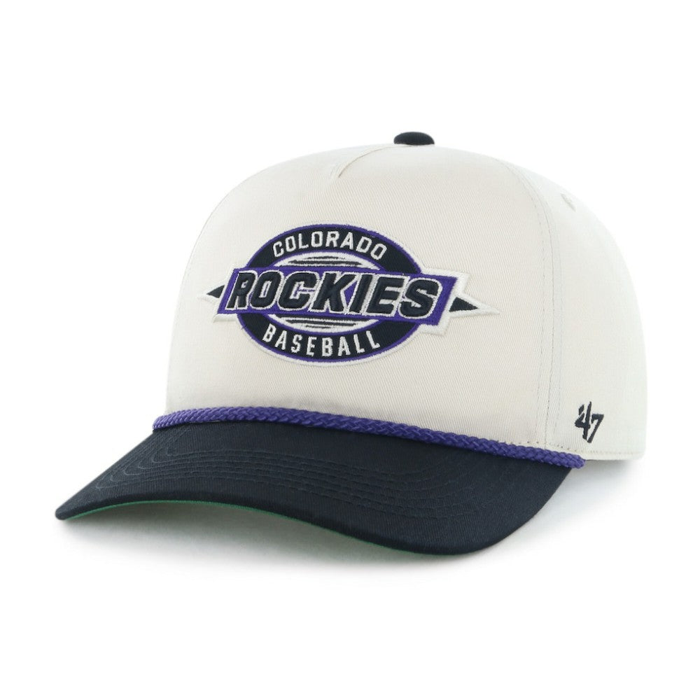 Colorado Rockies Frame Out Hitch Adjustable Hat - Natural/Black | 47 brand