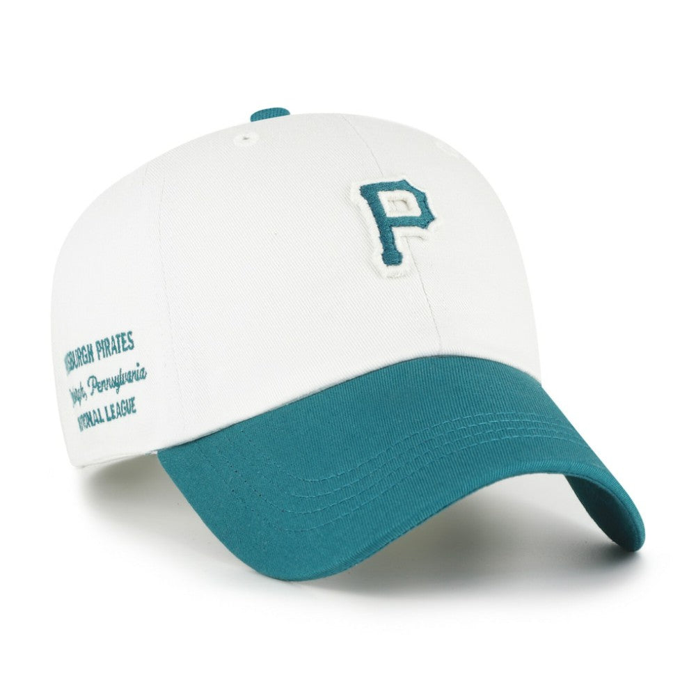 Pittsburgh Pirates Contemporary Tonal Clean Up Adjustable Hat - White/Teal | 47 brand