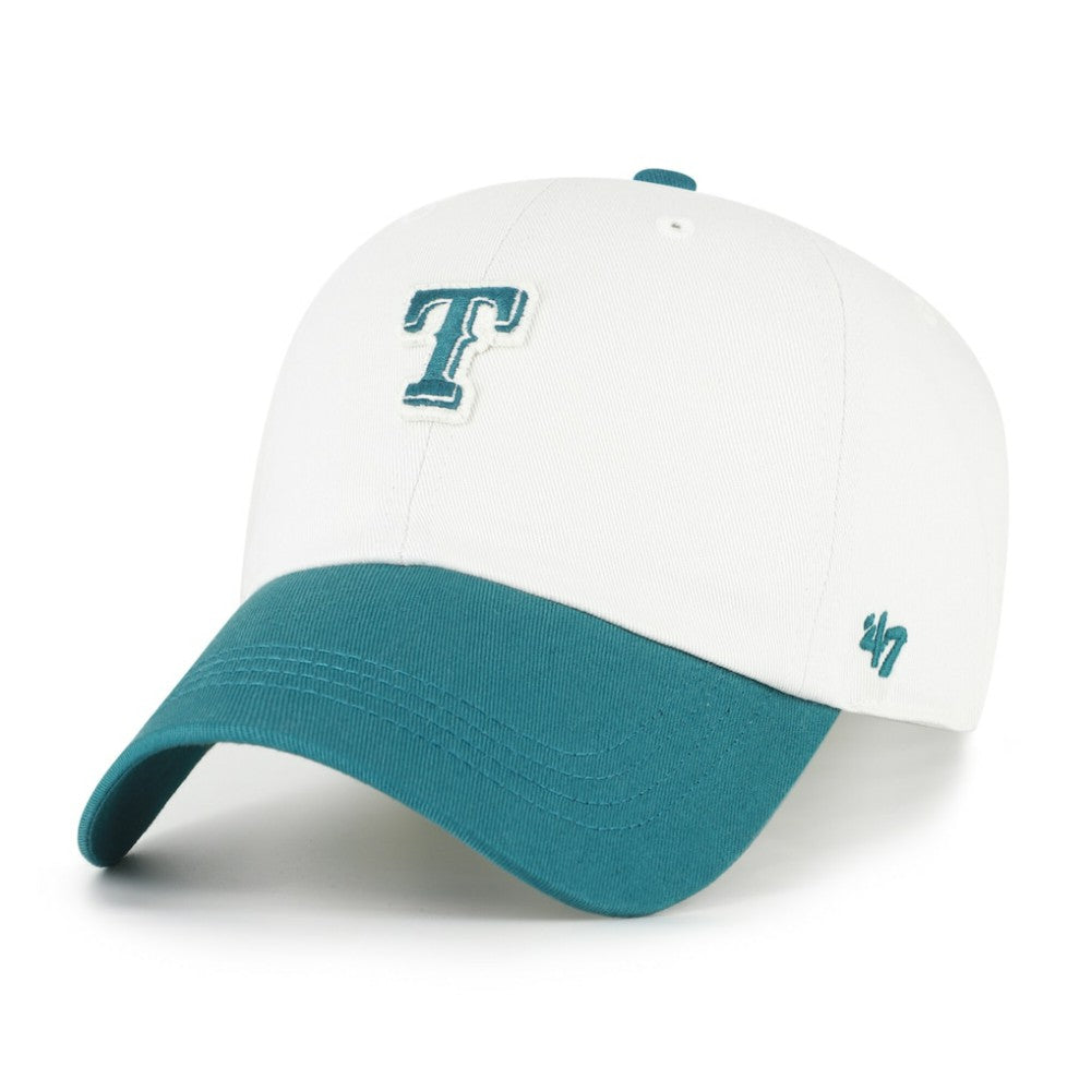 Texas Rangers Contemporary Tonal Clean Up Adjustable Hat - White/Teal | 47 brand