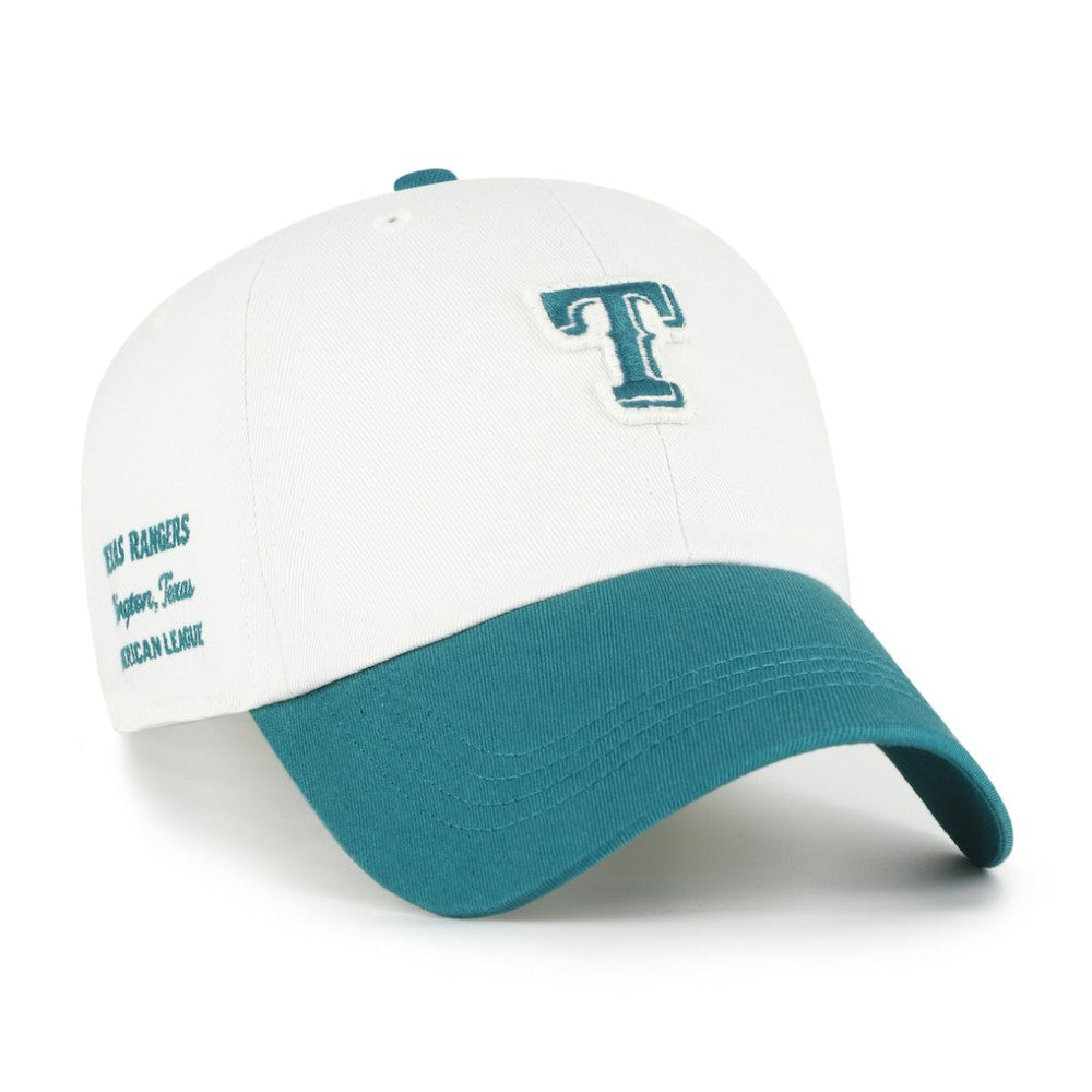Texas Rangers Contemporary Tonal Clean Up Adjustable Hat - White/Teal | 47 brand