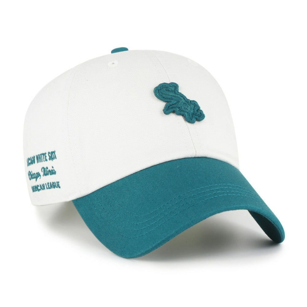 Chicago White Sox Contemporary Tonal Clean Up Adjustable Hat - White/Teal | 47 brand