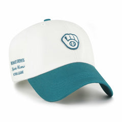 Milwaukee Brewers Contemporary Tonal Clean Up Adjustable Hat - White/Teal | 47 brand