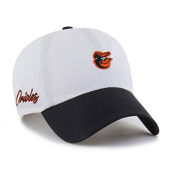 Baltimore Orioles Vista Mini Clean Up brrr° Adjustable Hat - White/Black | 47 brand