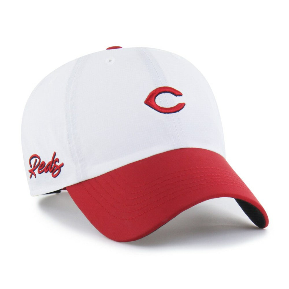 Cincinnati Reds Vista Mini Clean Up brrr° Adjustable Hat - White/Red | 47 brand