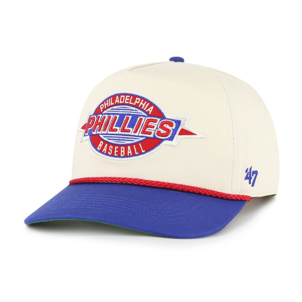 Philadelphia Phillies Youth Frame Out Hitch Adjustable Hat - Natural/Royal | 47 brand