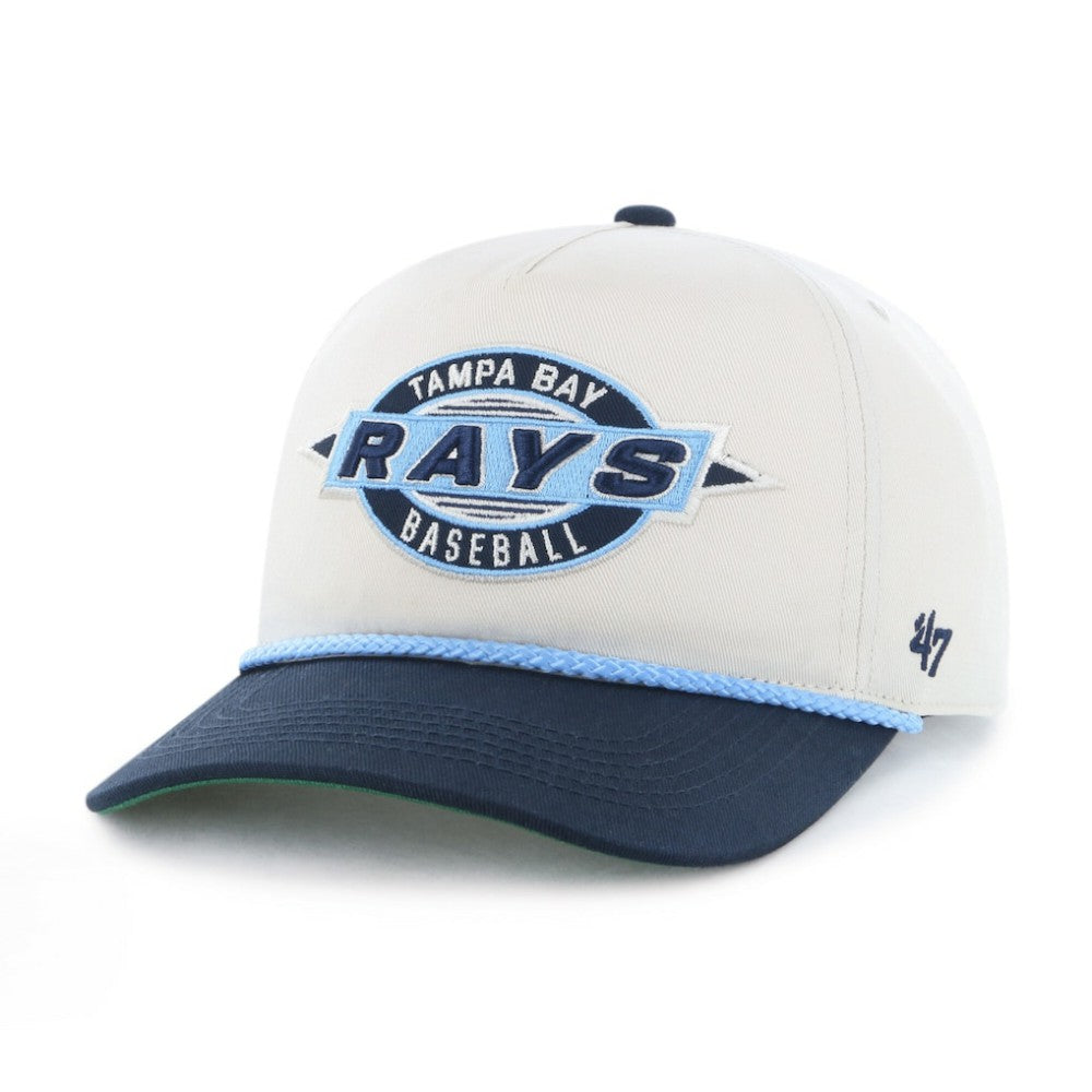 Tampa Bay Rays Youth Frame Out Hitch Adjustable Hat - Natural/Navy | 47 brand