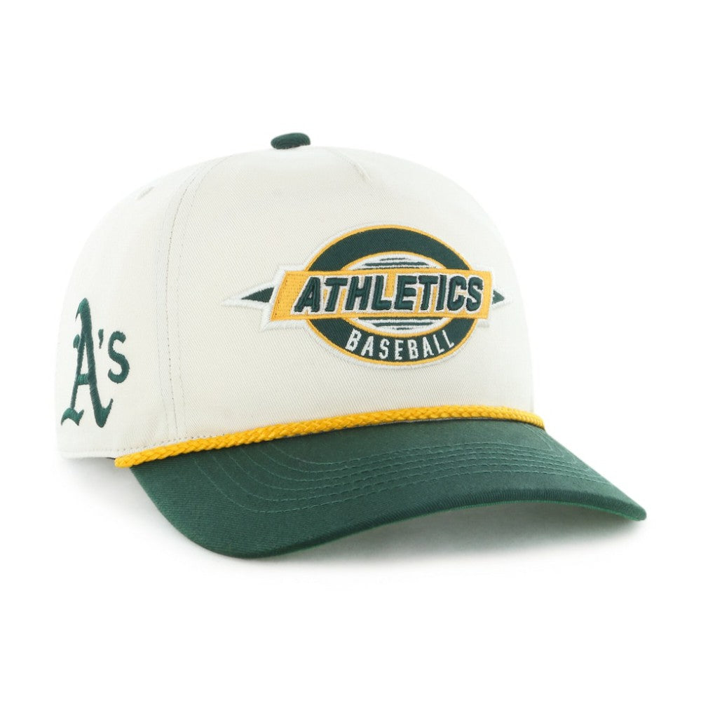 Athletics Youth Frame Out Hitch Adjustable Hat - Natural/Green | 47 brand