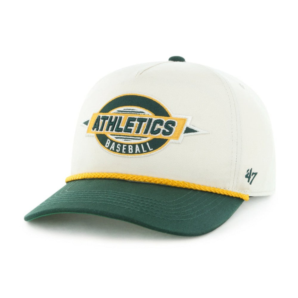 Athletics Youth Frame Out Hitch Adjustable Hat - Natural/Green | 47 brand