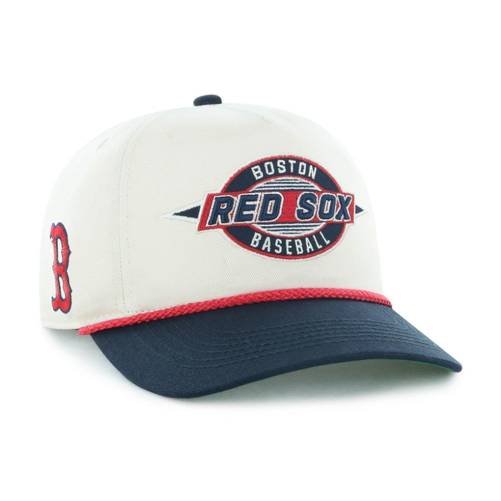 Boston Red Sox Youth Frame Out Hitch Adjustable Hat - Natural/Navy | 47 brand