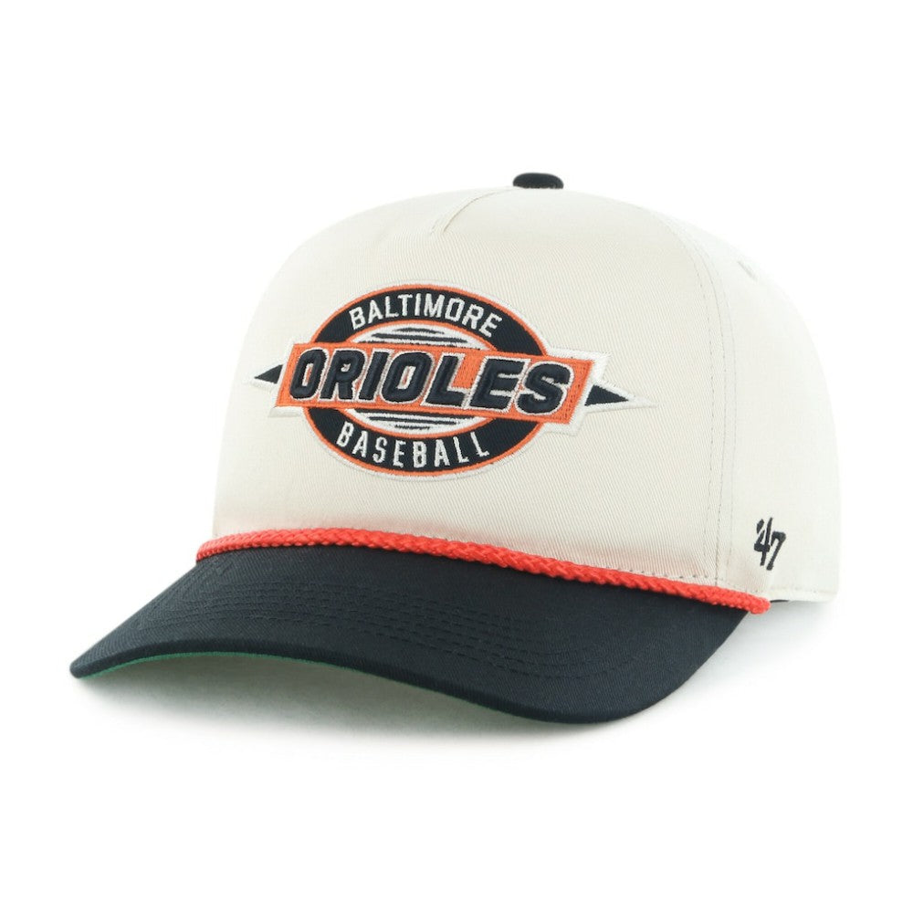 Baltimore Orioles Youth Frame Out Hitch Adjustable Hat - Natural/Black | 47 brand