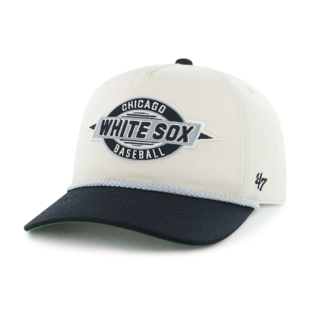 Chicago White Sox Youth Frame Out Hitch Adjustable Hat - Natural/Black | 47 brand