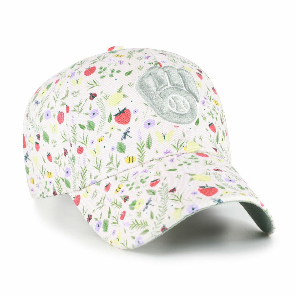 Milwaukee Brewers Girls Youth Posey Clean Up Adjustable Hat - Light Pink | 47 brand