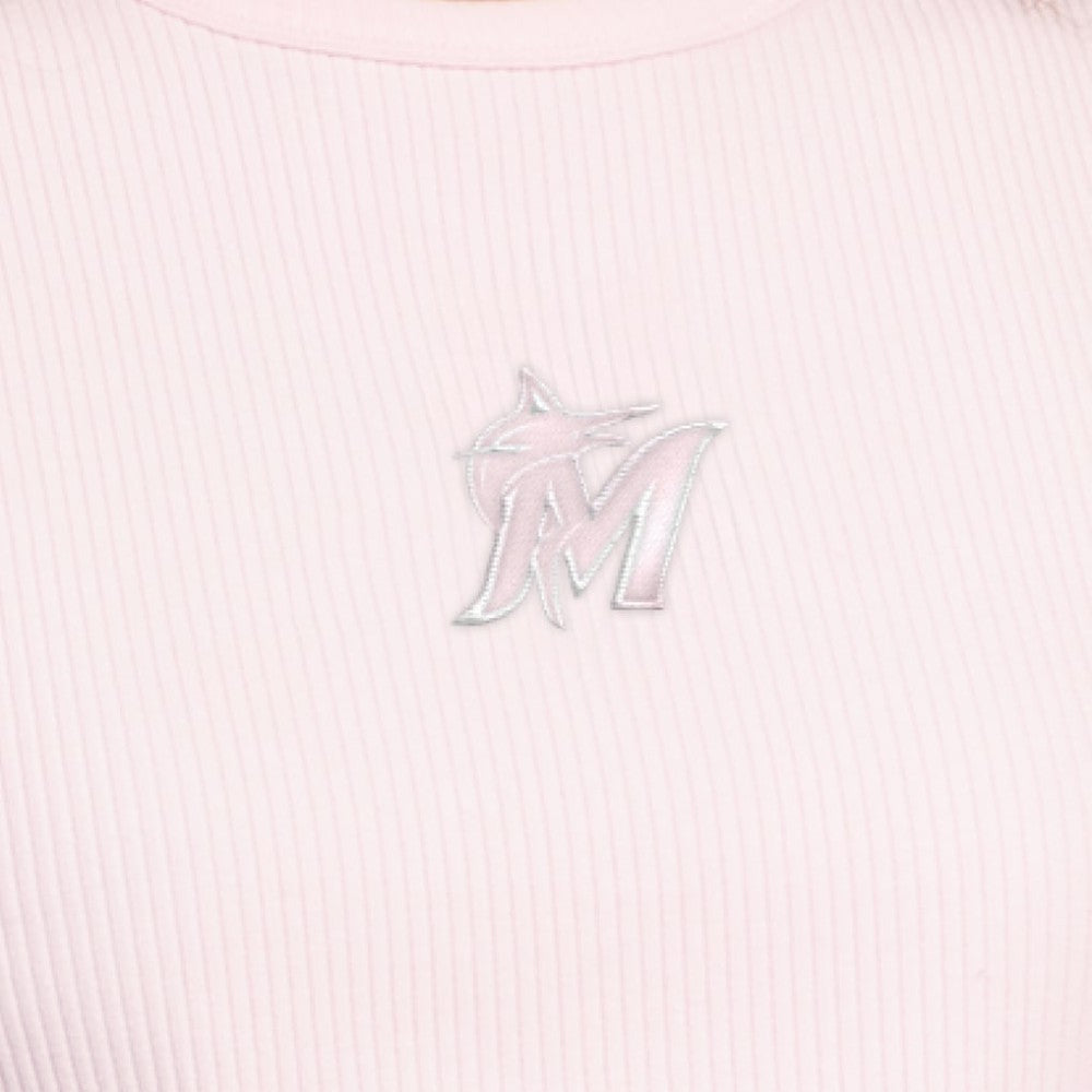 Miami Marlins Starter Women's Pastels Ribbed Tank Top - Light Pink