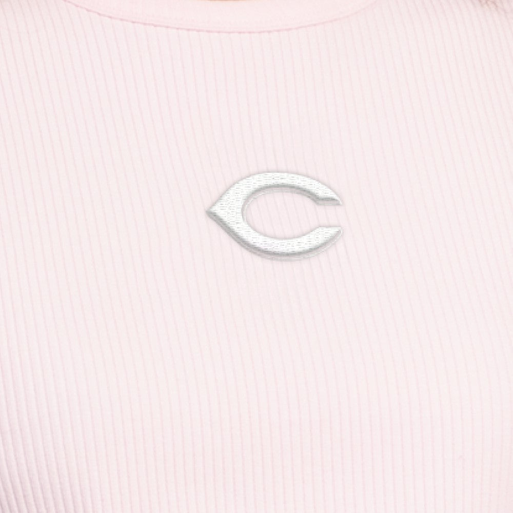 Cincinnati Reds Starter Women's Pastels Ribbed Tank Top - Light Pink
