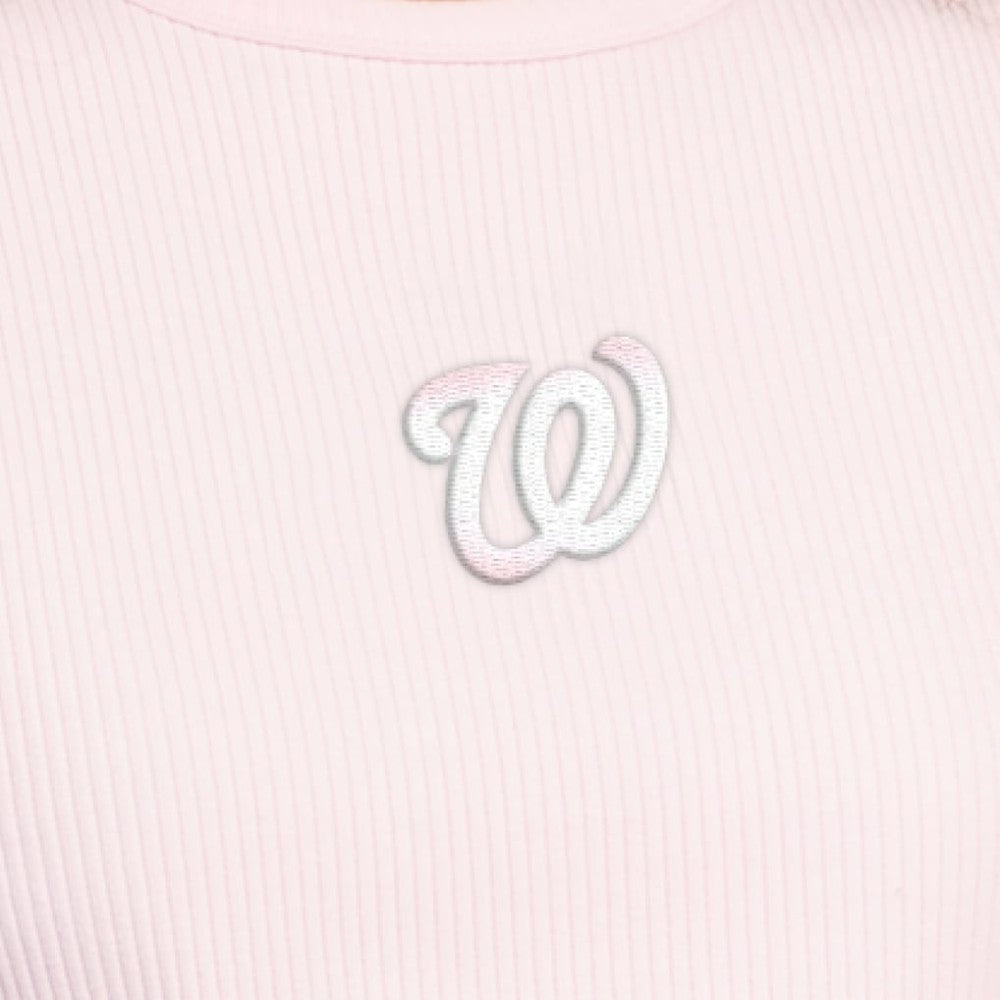Washington Nationals Starter Women's Pastels Ribbed Tank Top - Light Pink