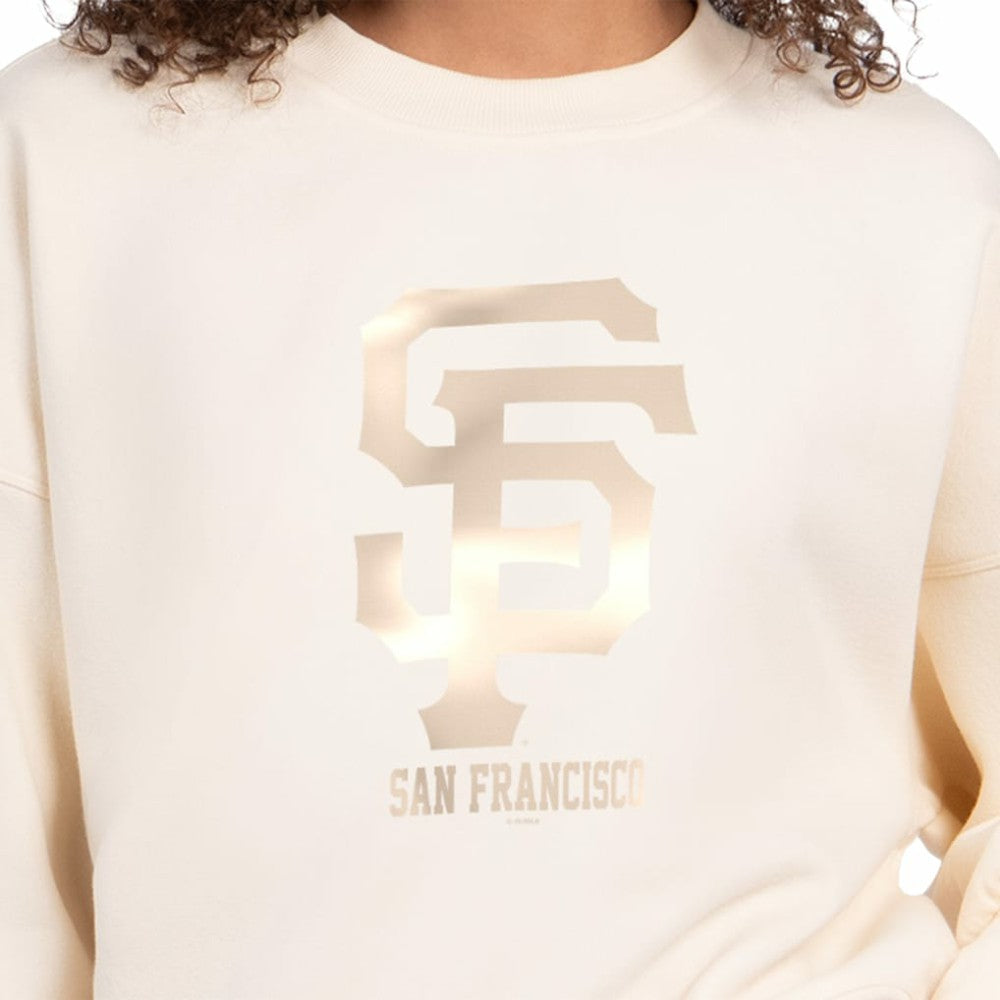 San Francisco Giants Starter Women's Pastels Boxy Fleece Sweatshirt - Cream