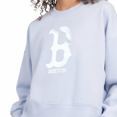 Boston Red Sox Starter Women's Pastels Boxy Fleece Sweatshirt - Light Blue