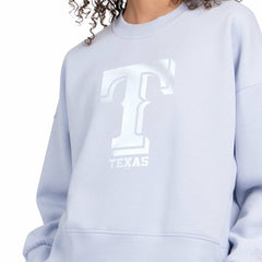 Texas Rangers Starter Women's Pastels Boxy Fleece Sweatshirt - Light Blue