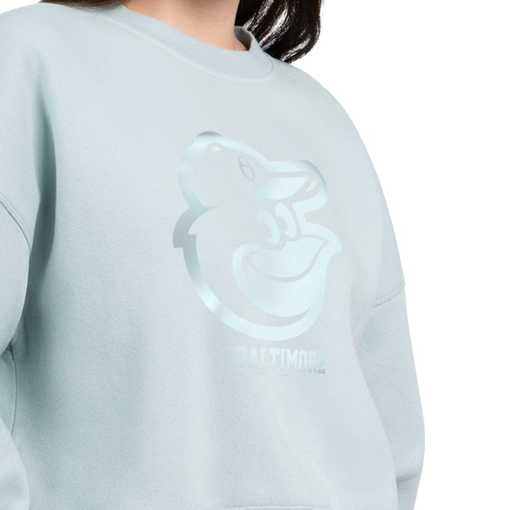 Baltimore Orioles Starter Women's Pastels Boxy Fleece Sweatshirt - Mint