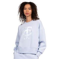 Minnesota Twins Starter Women's Pastels Boxy Fleece Sweatshirt - Light Blue