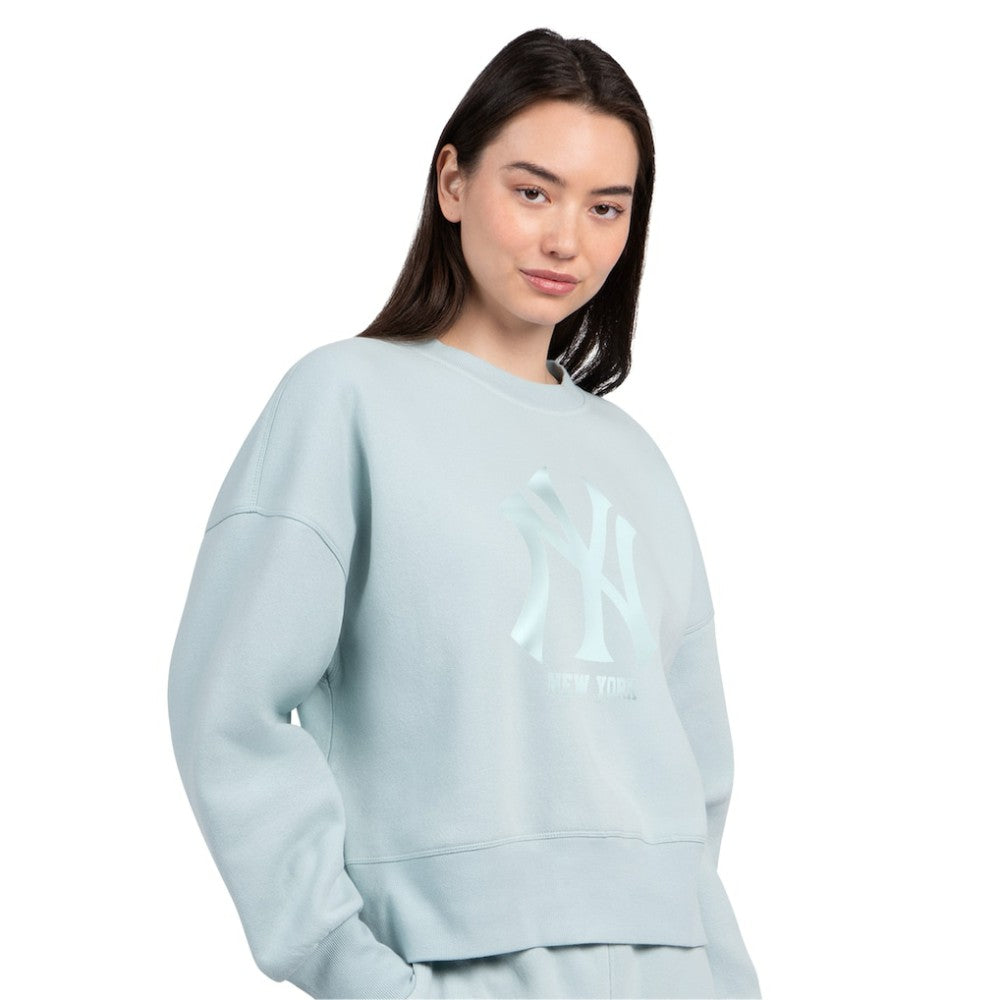 New York Yankees Starter Women's Pastels Boxy Fleece Sweatshirt - Mint