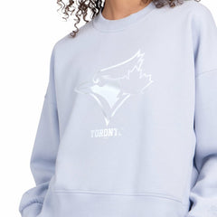 Toronto Blue Jays Starter Women's Pastels Boxy Fleece Sweatshirt - Light Blue