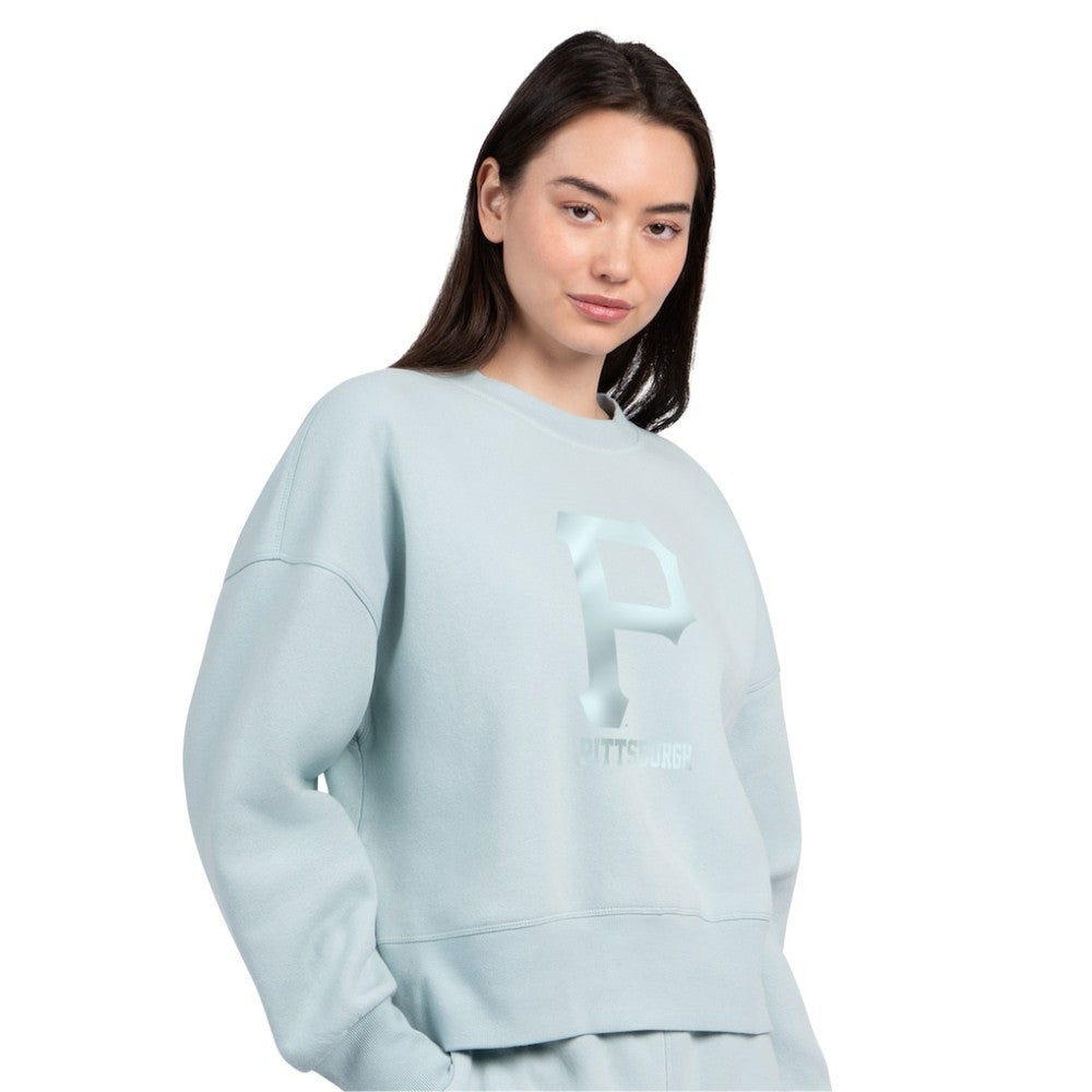Pittsburgh Pirates Starter Women's Pastels Boxy Fleece Sweatshirt - Mint