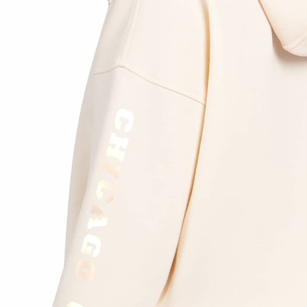Chicago Cubs Starter Women's Pastel Relaxed Hoodie - Cream
