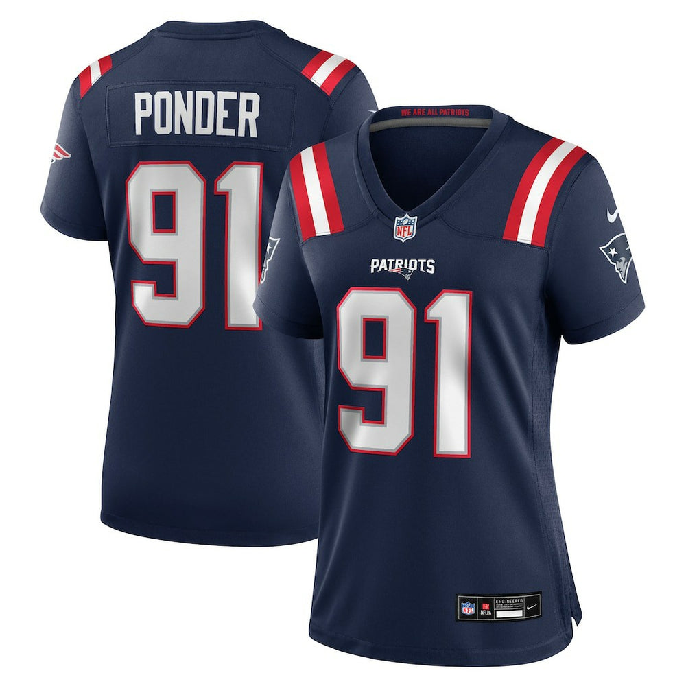 NFL New England Patriots Elijah Ponder  Women's Team Game Jersey