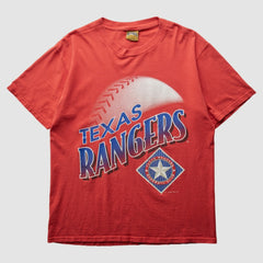 Texas Rangers Nutmeg Mills 1996 T-Shirt - Red Vintage