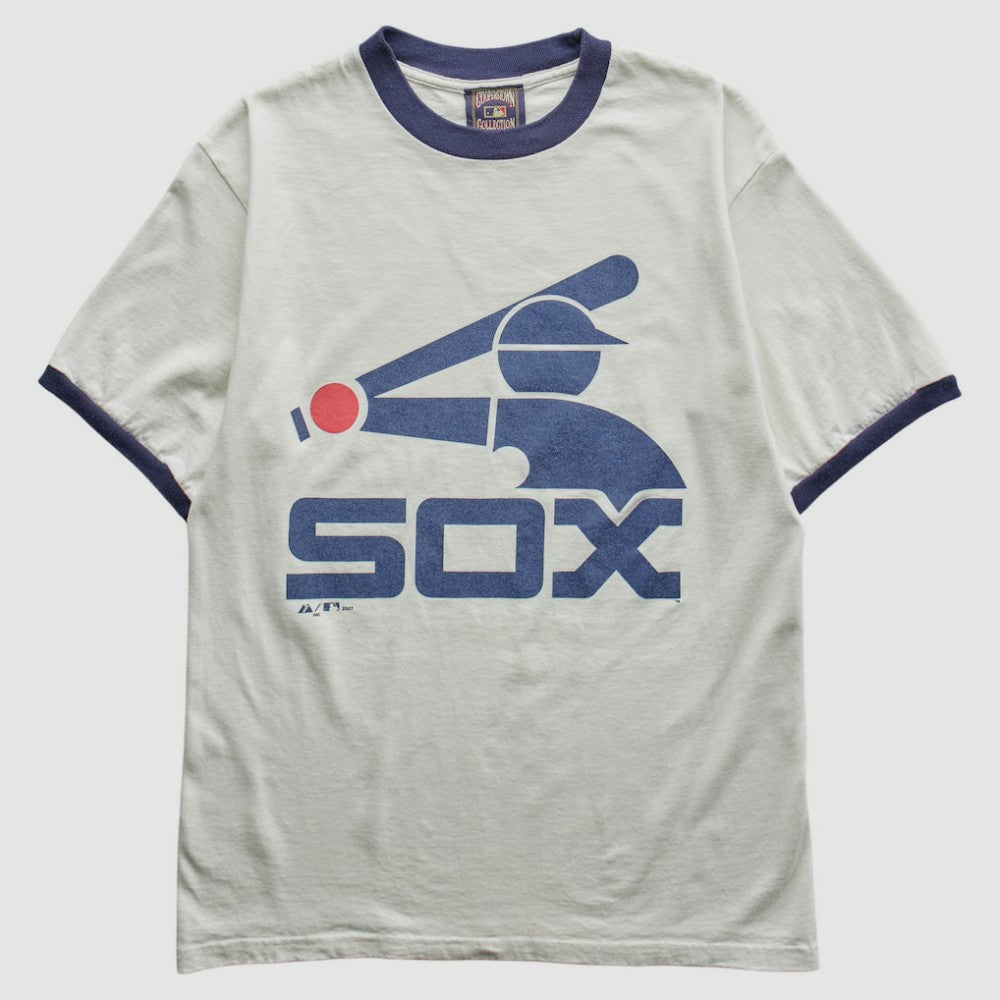 Boston Red Sox Majestic cooperstown collection 2007 T-Shirt - White Vintage