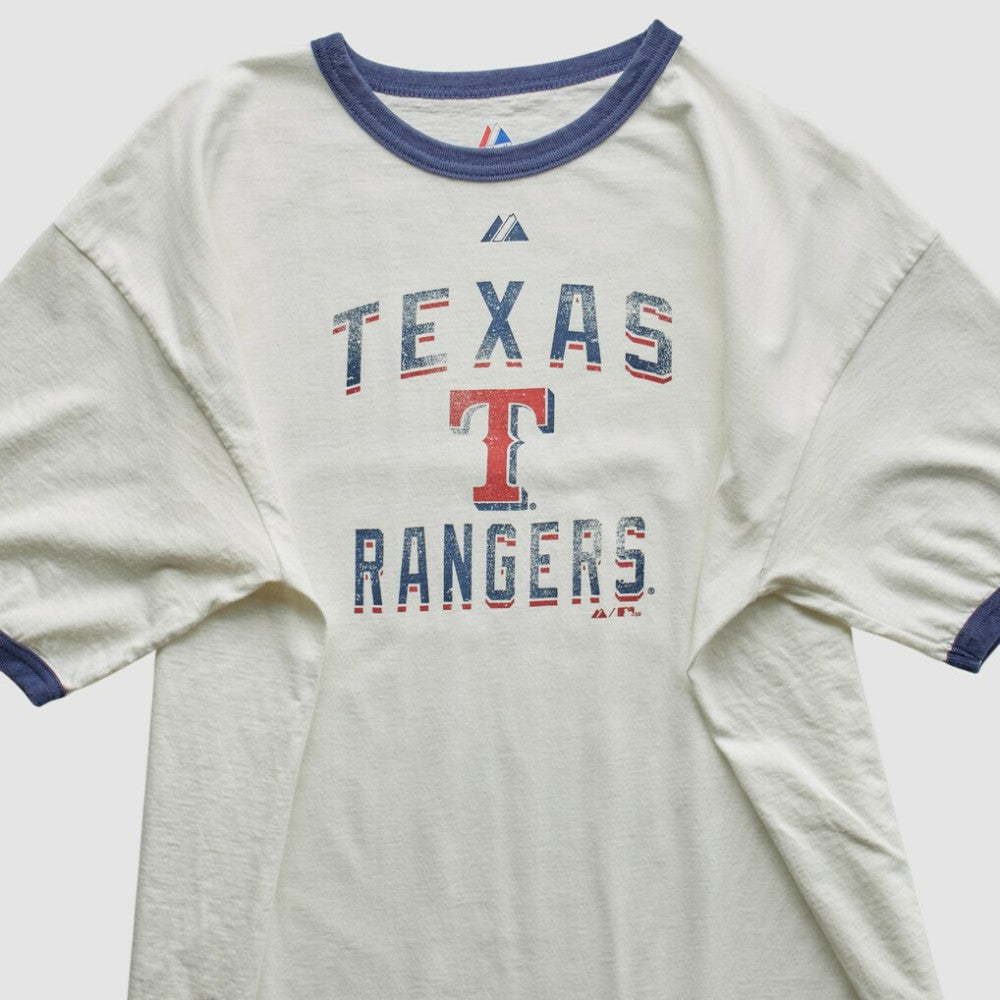 Texas Rangers Majestic 2010 T-Shirt - White Vintage