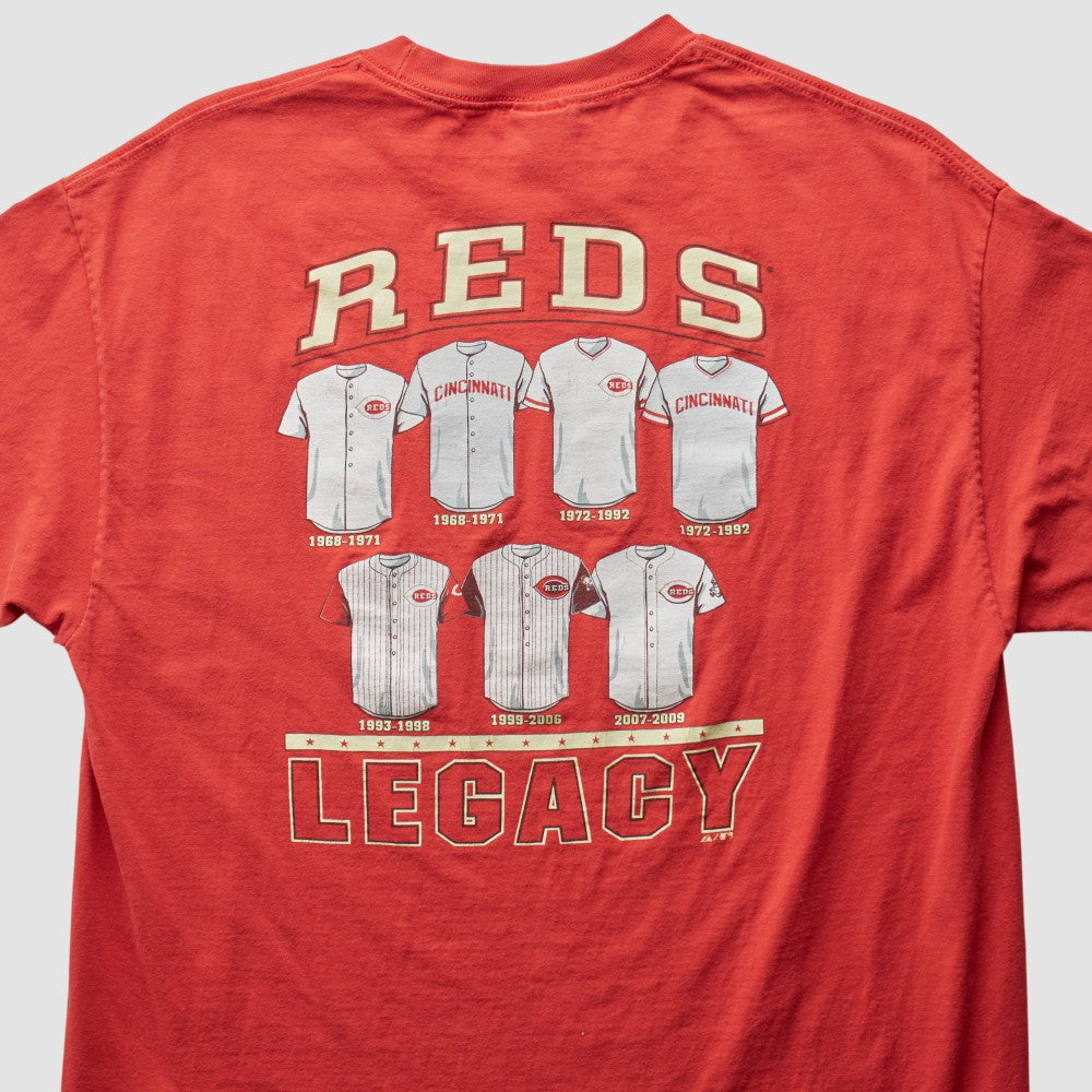 Cincinnati Reds Majestic 2000s T-Shirt - Red Vintage