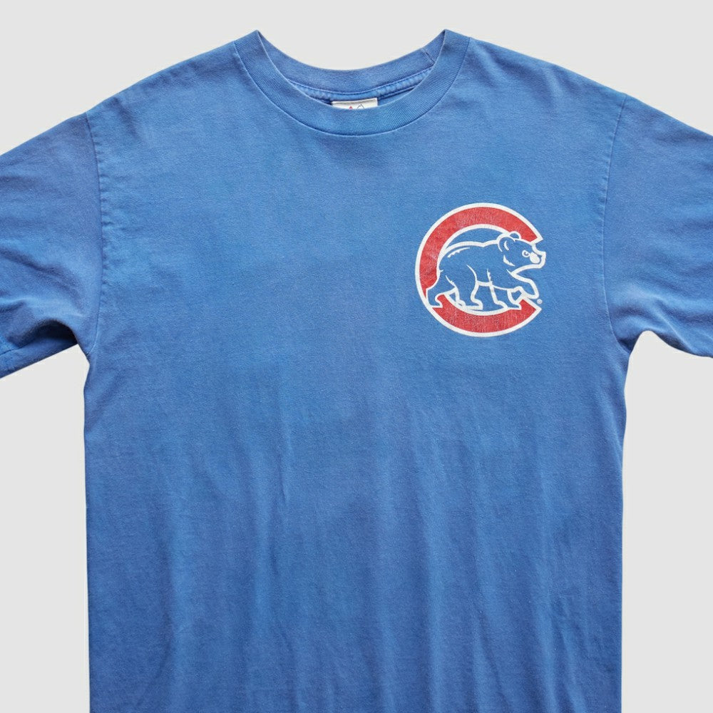 Chicago Cubs Majestic 2010s T-Shirt - Blue Vintage